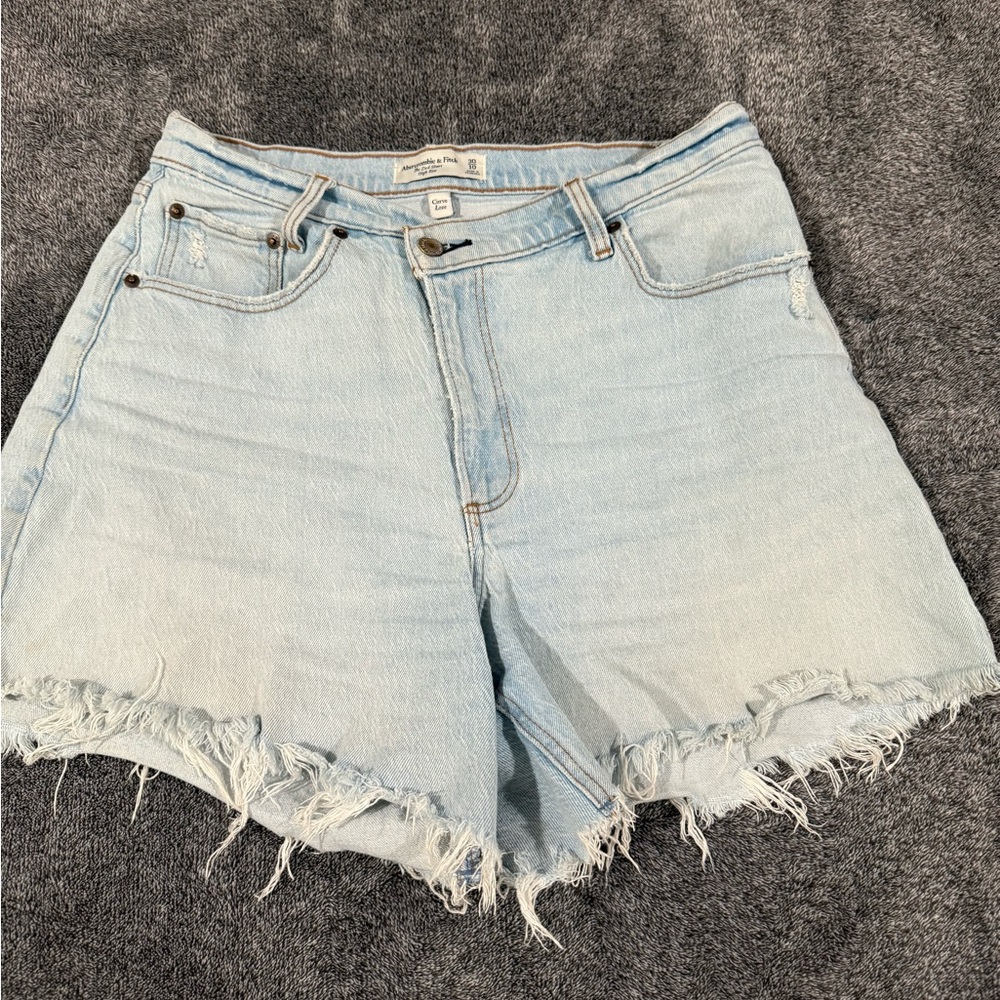 Abercrombie & Fitch Light Blue Jean Shorts